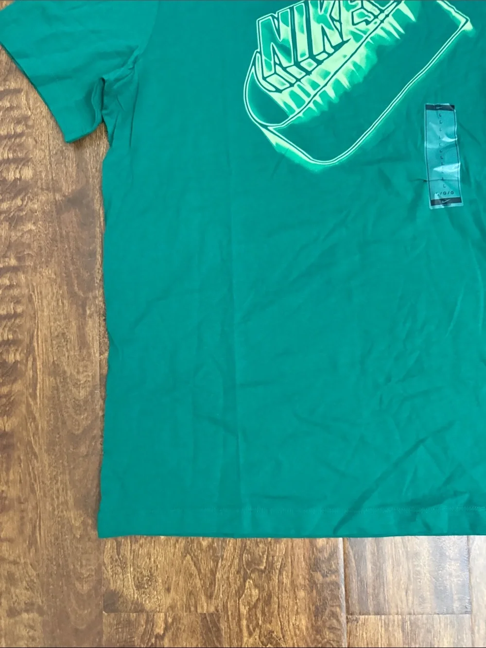 Nike Men’s Emerald Green Graphic Tee with Sneaker Logo
